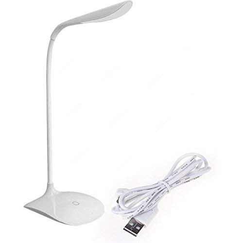 Adjustable Rechargeable LED Table Lamp With Touch Sensor, White