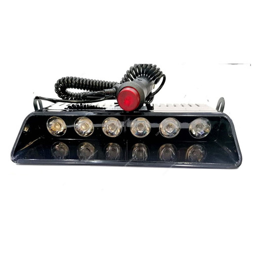 Car Warning Signal Light With Sucker Holder, 6 LED, Red/Blue