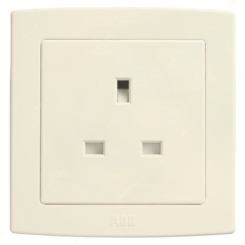 ABB Unswitched Socket, AC208-82, Concept BS, 1 Gang, 250V, 13A, Ivory White