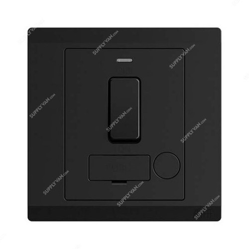 Abb Switched Fused Connection Unit With Flex Outlet and Neon, BL507-885, lnora, 250V, 13A, Starry Black
