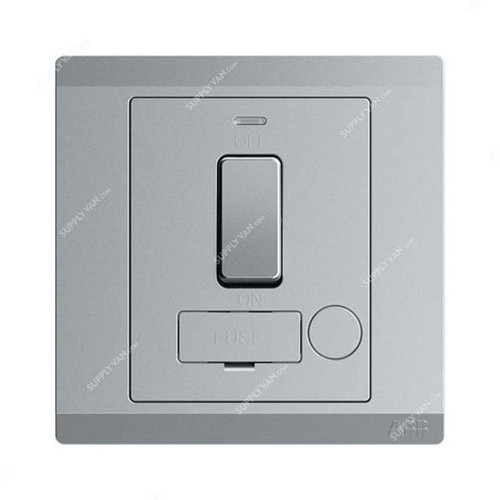 Abb Switched Fused Connection Unit With Flex Outlet and Neon, BL507-G, lnora, 250V, 13A, Classic Grey
