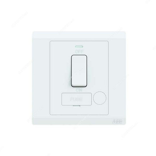 Abb Switched Fused Connection Unit With Flex Outlet and Neon, BL507, lnora, 250V, 13A, White