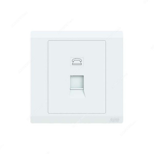 Abb Telephone Socket Outlet, BL321, lnora, 1 Gang, RJ11, White