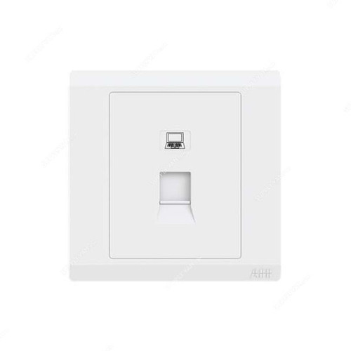 Abb Data Socket Outlet, BL318, lnora, 1 Gang, RJ45, Cat 6a, White