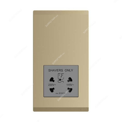 Abb Shaver Socket, BL401-PG, Inora, 115-230V, Royal Gold