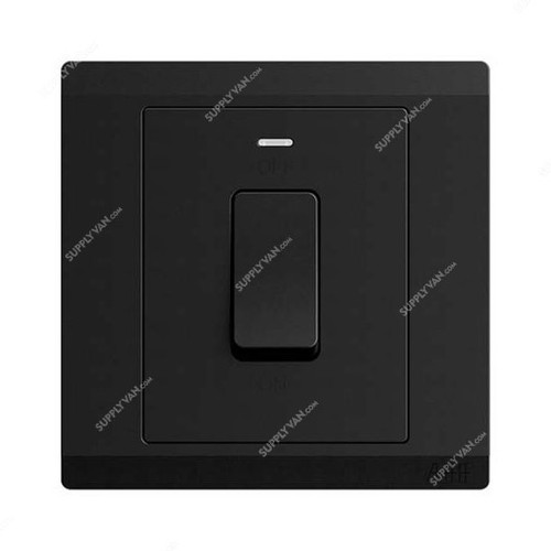 Abb DP Switch With Neon, BL111S-885, Inora, 1 Gang, 1 Way, 20AX, Starry Black