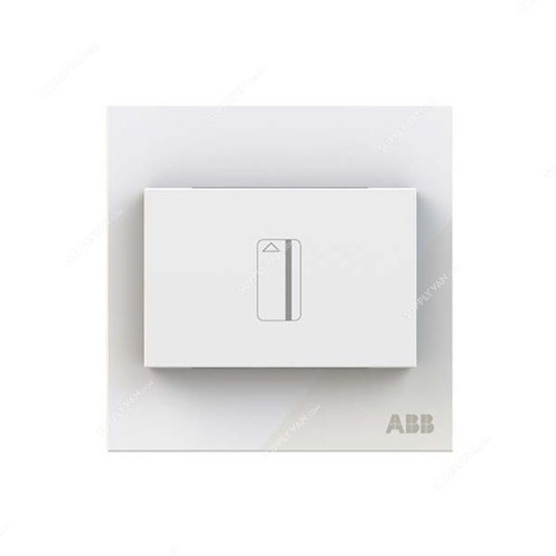 ABB Electronic Card Switch With Timmer, AM40544-WG, Millenium, 16A, White Glass