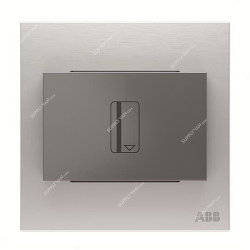 ABB Electronic Card Switch With Timmer, AM40544-ST, Millenium, 16A, Stainless Steel