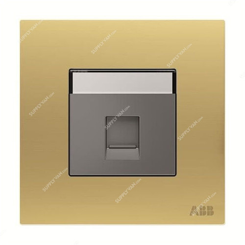 ABB BT Secondary Telephone Socket, AM30644-MG, Millenium, 1 Gang, RJ11/RJ12, Matt Gold