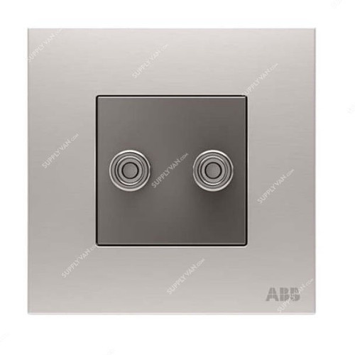 ABB Audio Socket, AM34144-ST, Millenium, 1 Gang, 2 Terminals, Stainless Steel