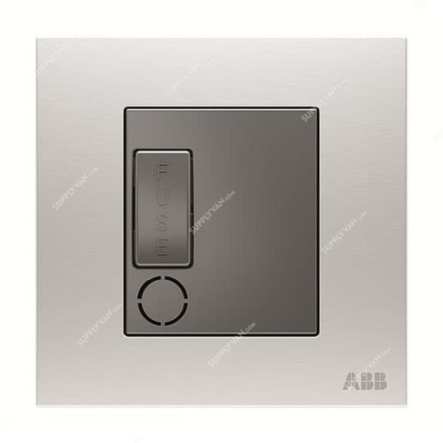 ABB Single Pole Spur Unit W/ Flex Outlet, AM50653-ST, Millenium, 13A, 6kA, Stainless Steel