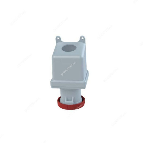 Abb Wall Mounted Socket Outlet, 4125RS6W, 346-415V, IP67, 125A, 3P+N+E, Red