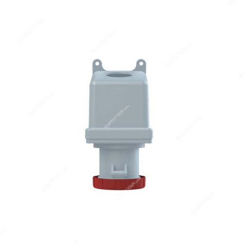 Abb Wall Mounted Socket Outlet, 3125RS6W, 380-415V, IP67, 125A, 3P+E, Red