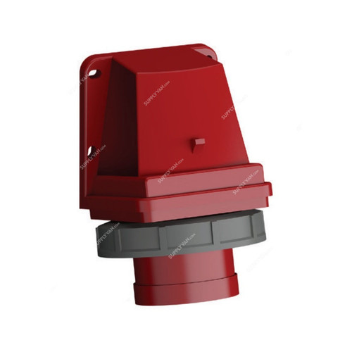 Abb Wall Mounted Inlet, 332BBS6W, 380-415V, IP67, 32A, Red