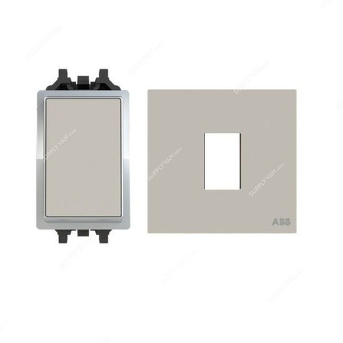 ABB Electrical Switch With Rocker Switch Frame, AMD11520-DU+AMD5120-DU, Millenium, 1 Gang, 2 Way, 20A, Dune Sand