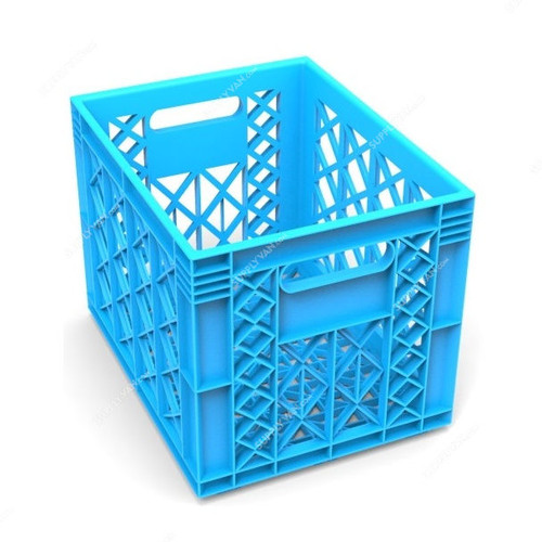 Palletco Milk Crate, HDPE/Polypropylene, 47 Ltrs, Blue