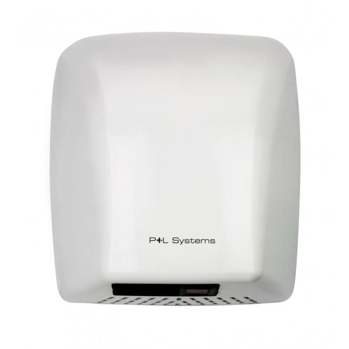 P+L Systems Automatic Hand Dryer, DV2100P, 2100W, 5000 RPM, ABS Plastic, White