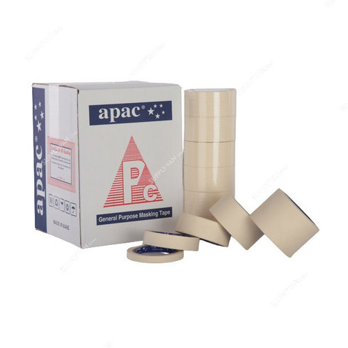 General Purpose Masking Tape, 2 Inch Width x 25 Yards Length, Natural, 24 Rolls/Carton