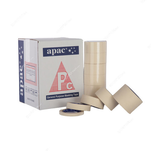 General Purpose Masking Tape, 2 Inch Width x 15 Yards Length, Natural, 24 Rolls/Carton