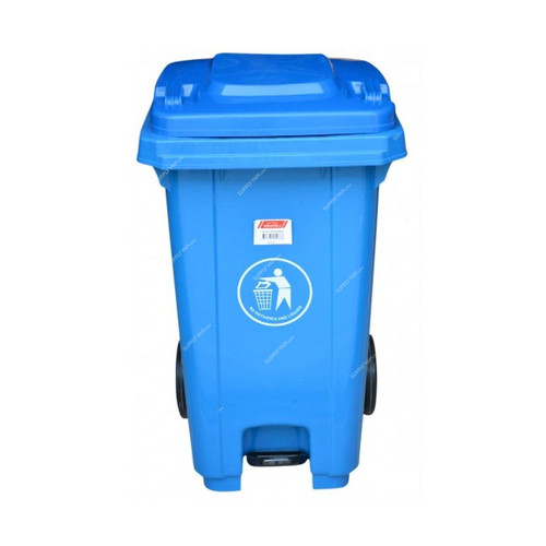 Brooks Waste Bin With Pedal, BKS-PDL-089, 120 Ltrs, Blue