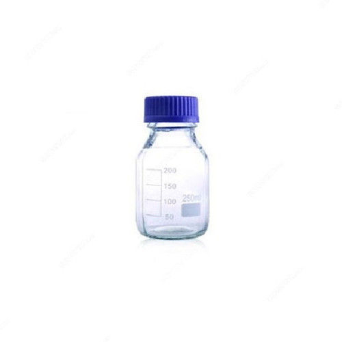 Labsil Reagent Bottle With Blue Screw Cap, 1407-250, Borosilicate Glass, 250ML