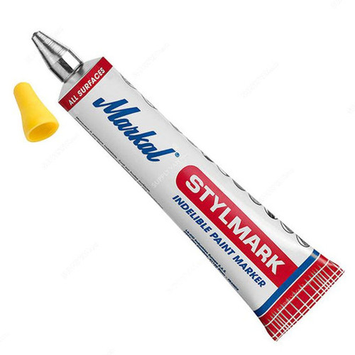 Markal Paint Marker, 096641, Stylmark, 2mm Tip Size, Yellow