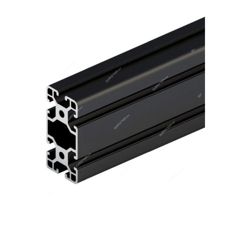 Extrusion T-Slot Profile, 40 Series, Aluminium, 1830 x 80MM, Black