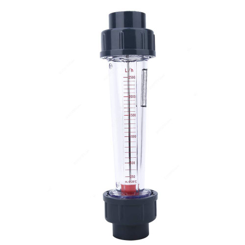 Long Tube Flowmeter, LZS-25, JM LZS Series, Plastic, 0.6 MPa, 250-2500 Ltr/Hr