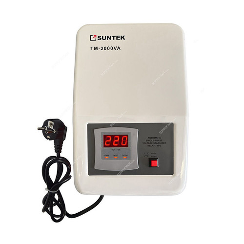Suntek Automatic Relay Voltage Stabilizer, TM-2000VA, 10A, 120-285V, 2000VA