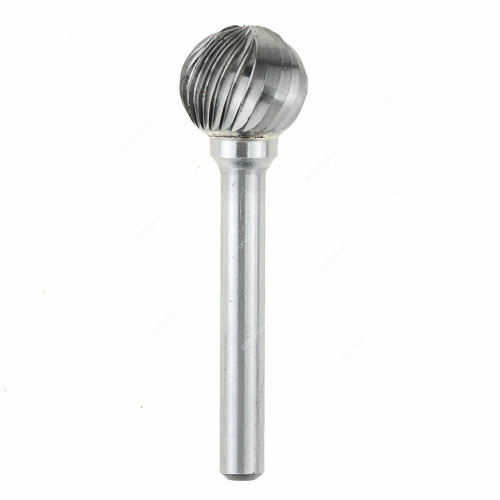 Round Pencil Grinder Bit, Stainless Steel, 12MM Head Dia, Silver