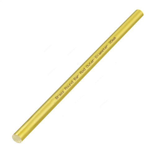 Brass Round Rod, 30MM Dia x 1 Mtr Length