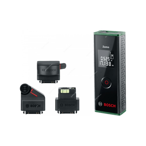Bosch Digital Laser Measure Zamo III Set, 0603672701, 1.5V, LR03 AAA, 20 Mtrs Measuring Range