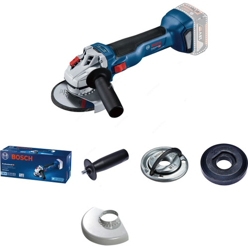 Bosch Professional Cordless Angle Grinder Kit, GWS-18V-10, 18V, 125MM Disc Dia, 5 Pcs/Kit