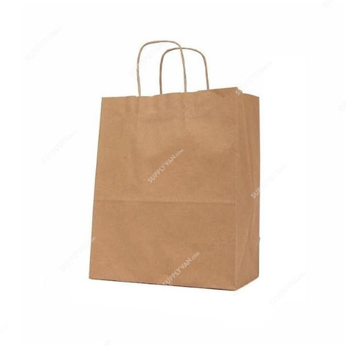 The Paperpack Paper Bag With Twisted Handle, 32CM Length x 18CM Width x 35CM Height, Brown, 50 Pcs/Pack