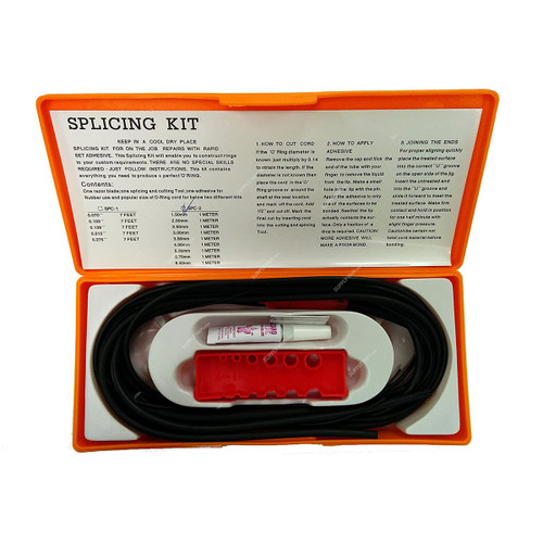 Amarine O-Ring Splicing Kit, 70A Durometer, 7 Feet Length, Black, 5 Pcs/Set