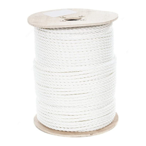 Paracord Planet 3 Strand Twisted Rope, Polyester, 3/8 Inch Dia x 10 Feet Length, White