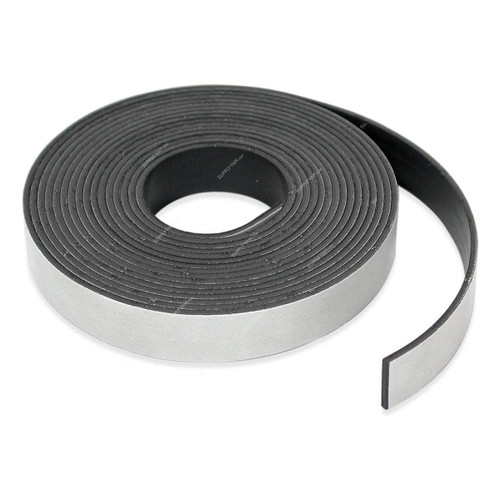 NicoleCrafts Magnetic Adhesive Tape, 0.5 Inch Width x 25 Feet Length, Black
