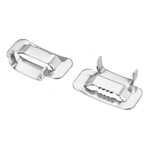 Strap Seal For 19MM Band, Stainless Steel, Silver, 100 Pcs/Pack