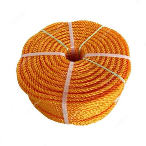 Amarine 3 Strand Twisted Floating Rope, Polyethylene, 10MM Dia x 100 Mtrs Length, Orange
