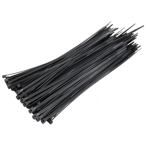 Nylon Cable Tie, 2.5MM Width x 160MM Length, Black, 100 Pcs/Pack