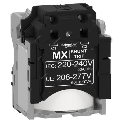 Schneider Electric MX Shunt Trip Molded Case Circuit Breaker, LV429387, ComPacT, 220-240VAC