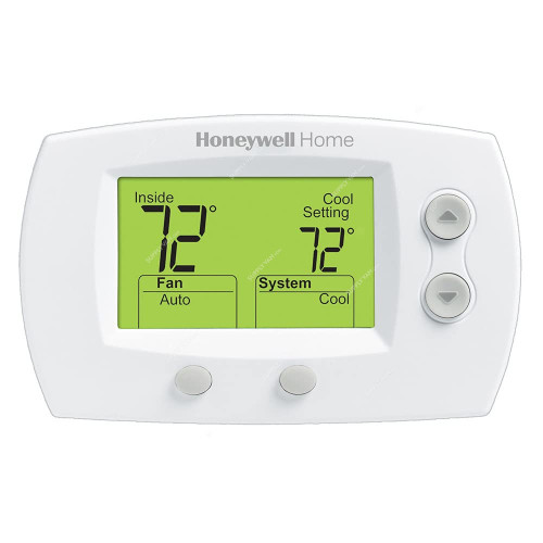 Honeywell Non-Programmable Digital Thermostat, TH5220D1029, FocusPro 5000 Series, LCD, 2H/2C, Premier White