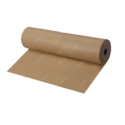 Kraft Paper Roll, 70 GSM, 20CM Width x 300 Mtrs Length, Brown