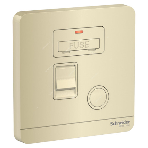 Schneider Electric Fused Connection Unit With Neon LED Indicator, E8331DFSGN-WG, AvatarOn, 1 Gang, 13A, 250VAC, Wine Gold