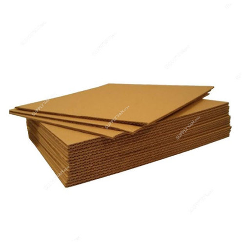 Corrugated Sheet, 3 Ply, 120CM Width x 220CM Length, Brown, 5 Pcs/Pack