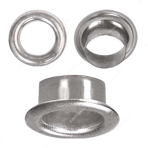 Eyelet Ring, Metal, 6MM Hole Dia x 12MM Outer Dia, Silver, 100 Pcs/Pack