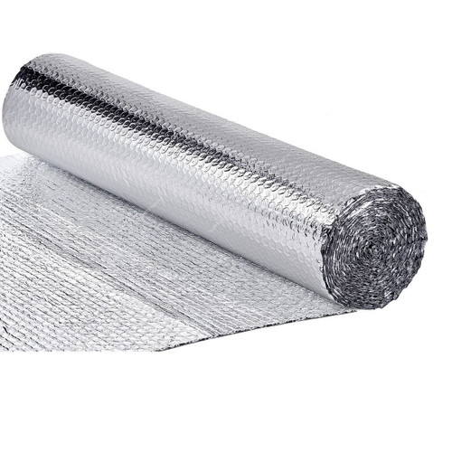 Double Sided Aluminium Bubble Roll, 1.2 Mtrs Width x 40 Mtrs Length, Silver