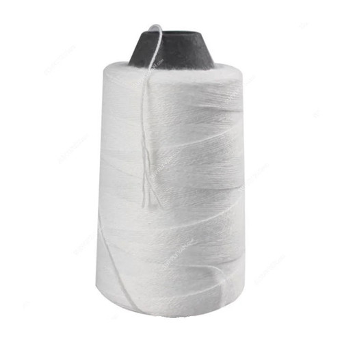 Bag Sealing Thread, Cotton, 150GM, White, 5 Rolls/Pack