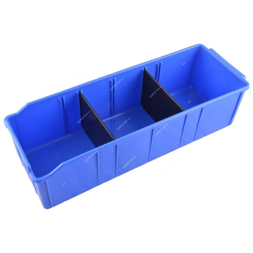 Alkon Panda Shelf Bin, PSB-403, Plastic, 415MM Length x 150MM Width x 110MM Height, Blue