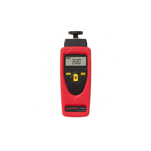 Amprobe Contact and Non-Contact Tachometer, TACH-20, ABS, 2 x AA 1.5V, Red